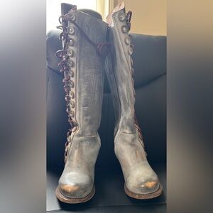 Freebird Charcoal and Chestnut Lace-Up Boots